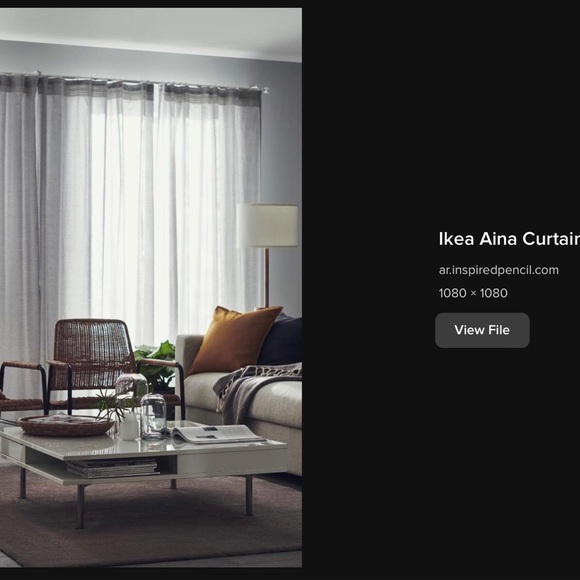 ikea aina linen curtains euc - Picture 1 of 8
